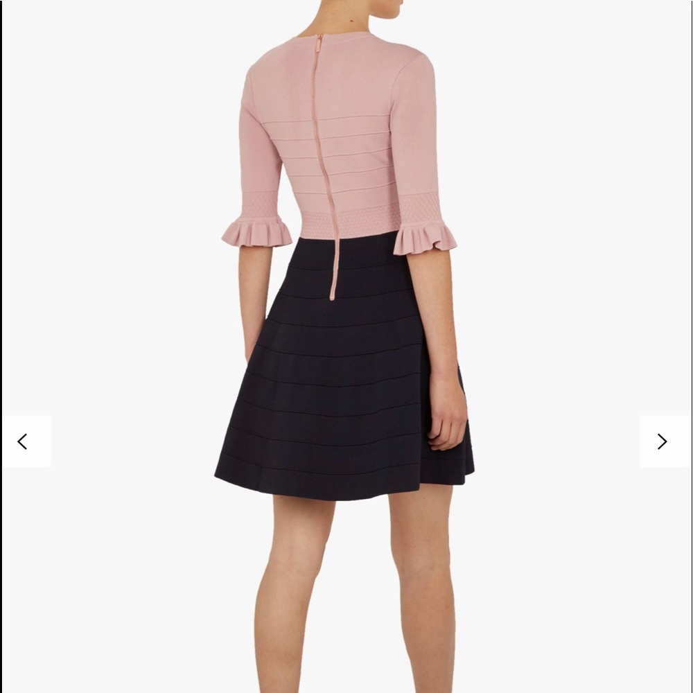 NEW Pink and Navy Knit Dress - Picture 2 of 10